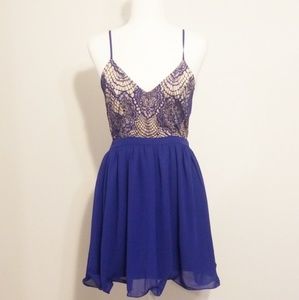 PARVENUE cobalt blue dress